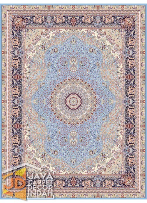 Karpet Permadani Solomon 1200 Reeds FARVAH BLUE ukuran 150x225, 200x300, 250x350, 300x400