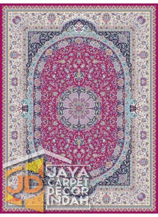 Karpet Permadani Solomon 1200 Reeds KASHAN RED ukuran  200x300, 250x350, 300x400