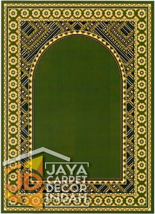 Cairo Imam Motif 2 Green - Sajadah Imam / Masjid / Mushola / Karpet Lantai Permadani / Bulu / Tebal 80 Cm X 120 Cm Polypropylene 